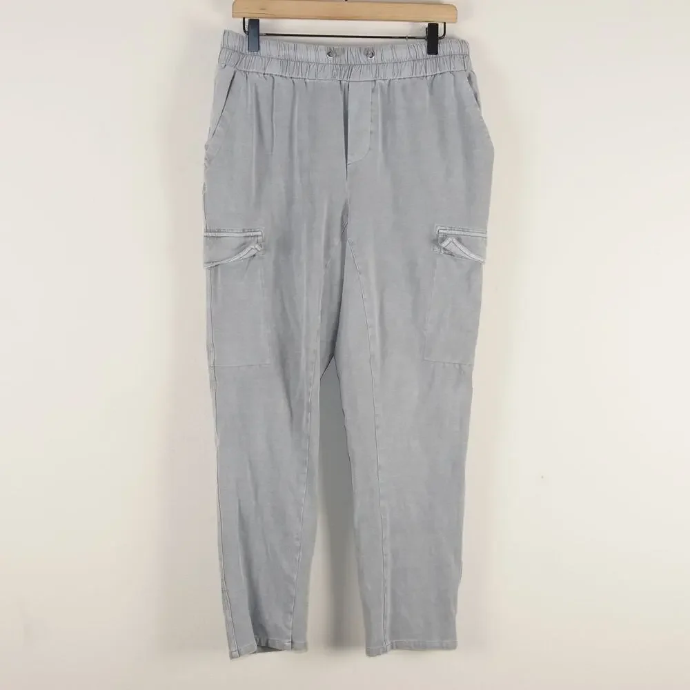 Marine Layer Cargo Light Gray Tapered Cotton Blend Pants Mens Sz L